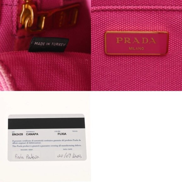 PRADA Canapa mini Pink BN2439 hand bag 800000135674000 - Picture 10 of 10